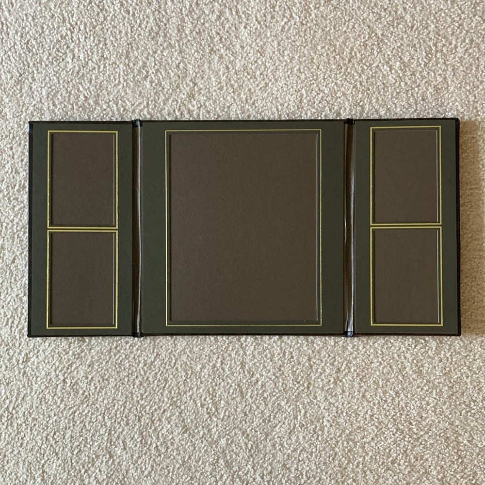 Padded Photo Folio - Brown - Camille - Rectangular Photo Slots